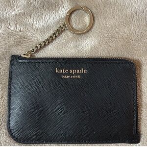 Kate Spade Black Pouch with Gold Accents